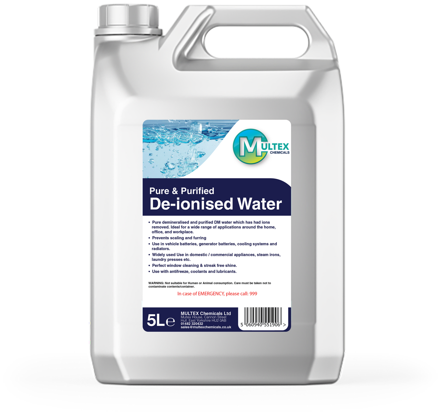 De-ionised Water 5L
