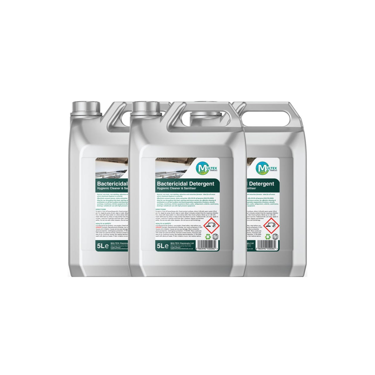Pro Clean Supply bactericidal detergent and sanitiser for catering and hospitality, showing a clean, disinfected surface.