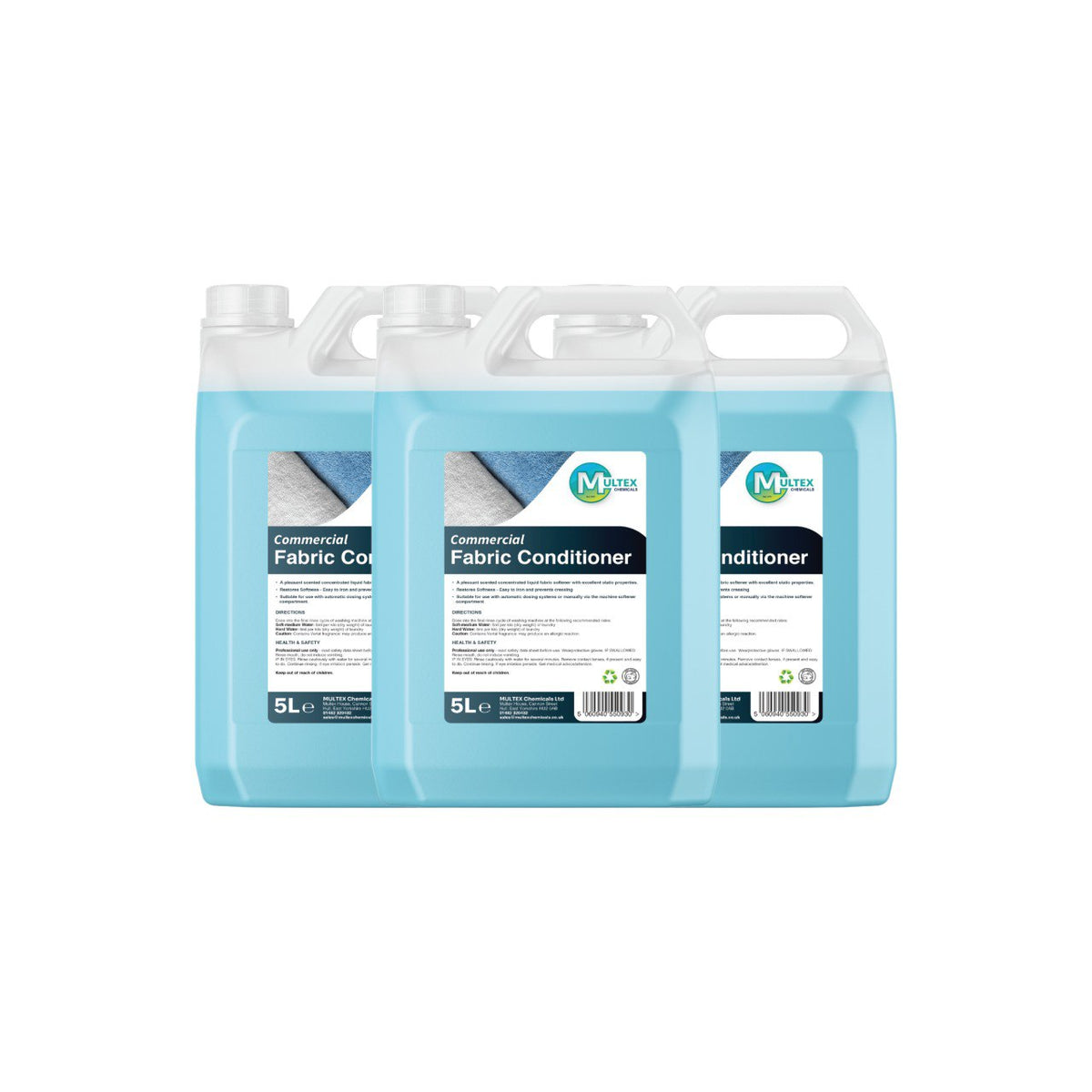 Multex Professional Fabric Conditioner 5L - Concentrated spring fragrance for commercial laundry.