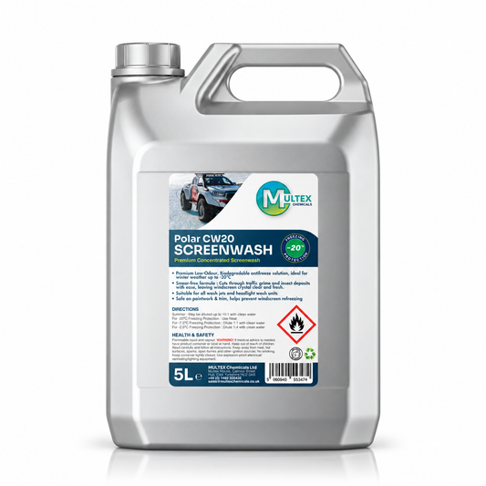 Multex Polar CW20 Concentrated Screenwash – Professional Windscreen Washer Fluid