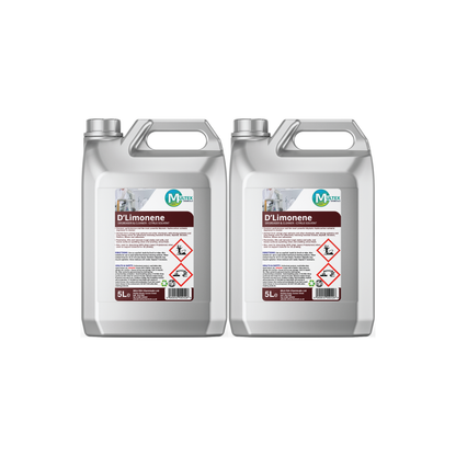 Multex D'Limonene 5L bundle - heavy-duty citrus degreaser and adhesive remover solvent.