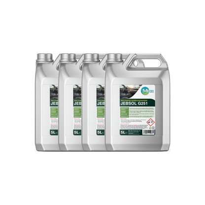 JEBSOL G251 Multi-Purpose Concentrated Cleaner and Deodoriser by Multex Chemicals, bulk 5L commercial hard surface floor cleaning container.