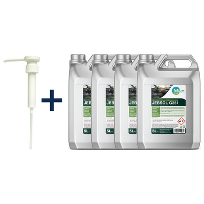 JEBSOL G251 Multi-Purpose Concentrated Cleaner and Deodoriser by Multex Chemicals, bulk 5L commercial hard surface floor cleaning container.