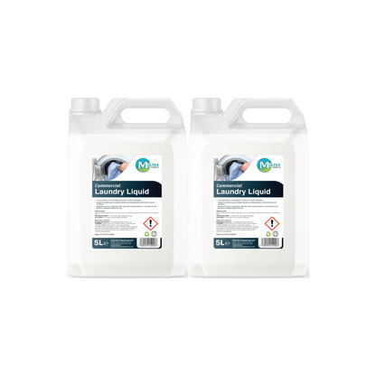Multex Commercial Laundry Liquid 5L bundle - Professional biological detergent for industrial textile care.