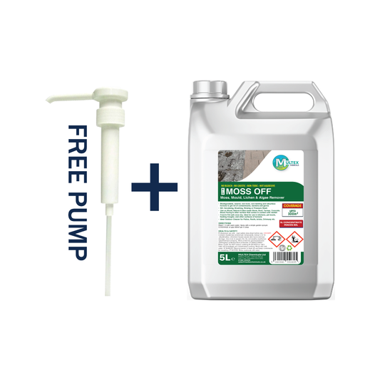 Multex Moss Off 5L bundle - Professional high-performance moss and algae remover for outdoor surfaces.