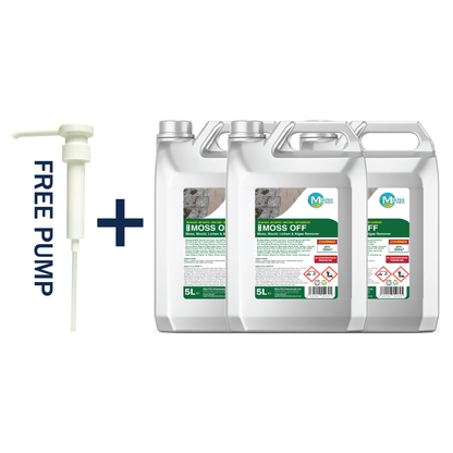 Multex Moss Off 5L bundle - Professional high-performance moss and algae remover for outdoor surfaces.
