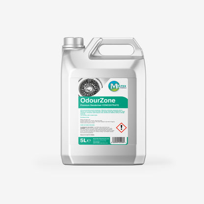 Odourzone Professional Odour Neutraliser and Freshener Bulk Container by Multex Chemicals, bulk 5L air and fabric deodoriser.