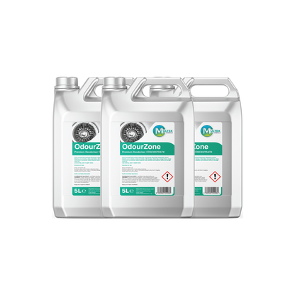 Odourzone Professional Odour Neutraliser and Freshener Bulk Container by Multex Chemicals, bulk 5L air and fabric deodoriser.