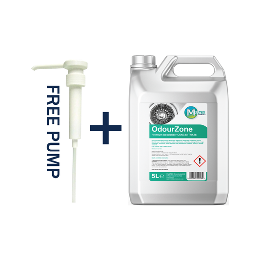 Multex OdourZone 5L bundle - Professional high-impact odour neutraliser and re-freshener for commercial use.