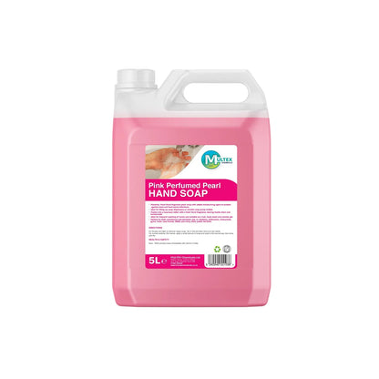 Pink perfumed pearl hand soap by Multex Chemicals, luxury scented bulk wash for catering and hospitality settings.