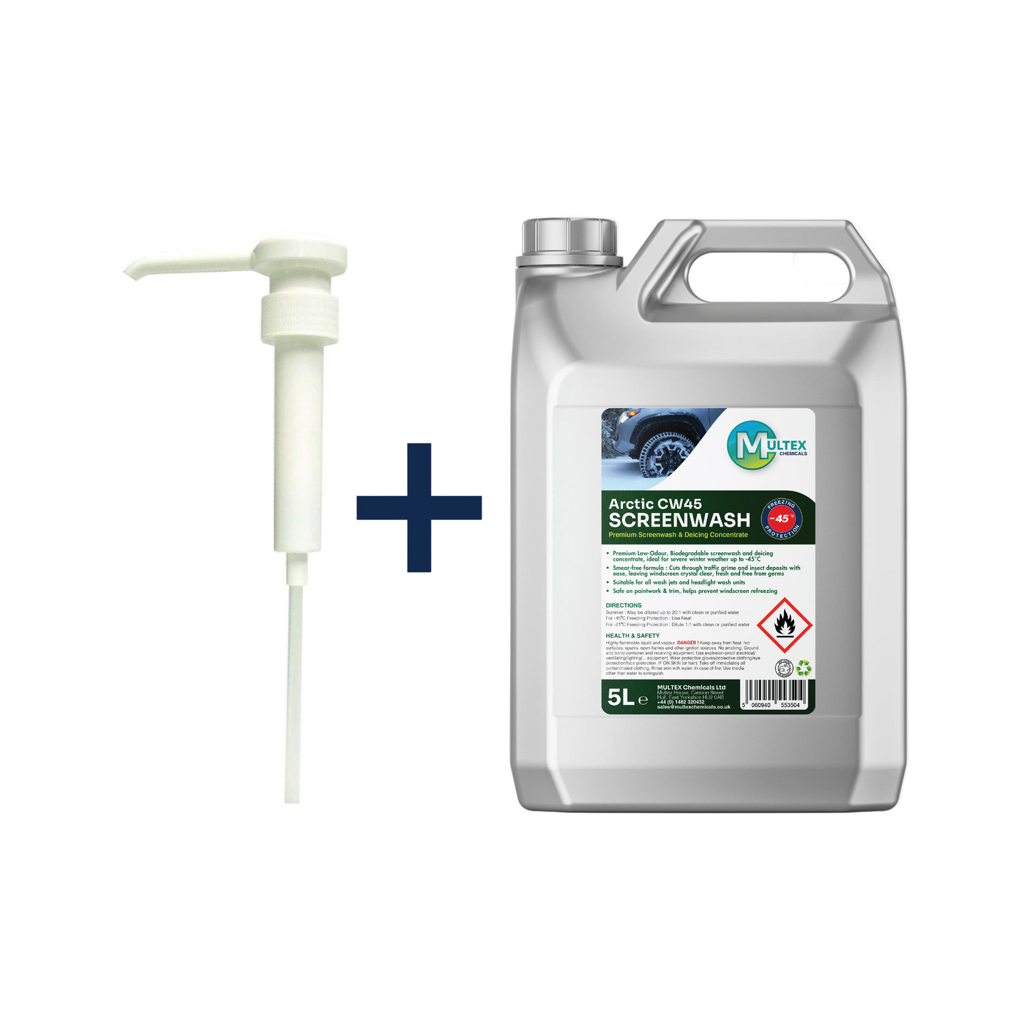 Extreme Sub-Zero Windscreen De-Icer & Bug Cleaner – Arctic CW45 Ultra-Concentrated Screenwash (-45°C)