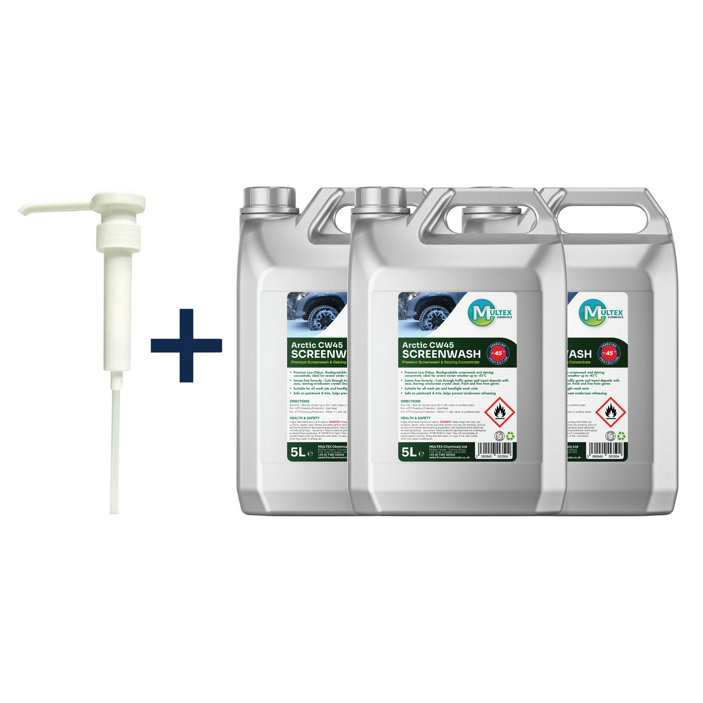 Extreme Sub-Zero Windscreen De-Icer & Bug Cleaner – Arctic CW45 Ultra-Concentrated Screenwash (-45°C)