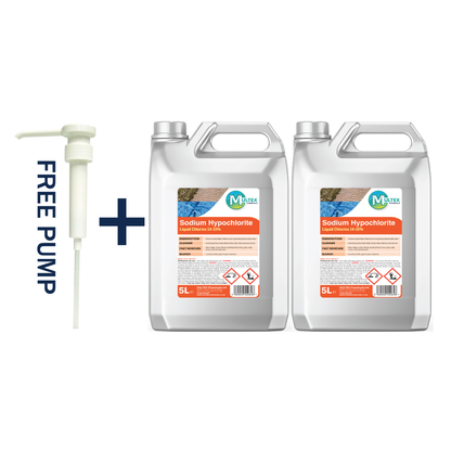 Multex Sodium Hypochlorite 14-15% 25L - High-strength liquid chlorine for industrial water treatment and surface cleaning.