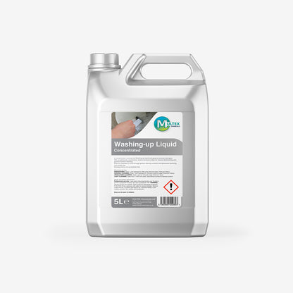 Multex Concentrated Washing Up Liquid 5L - Premium super-strength lemon detergent for commercial use.