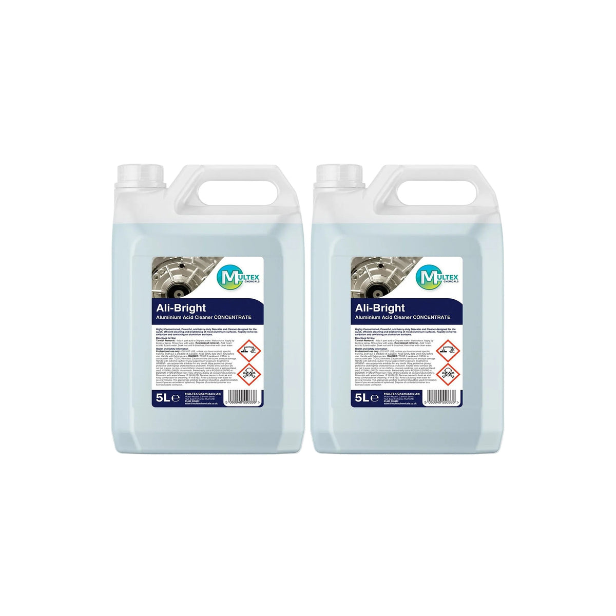 Ali-Bright Aluminium Acid Cleaner & Descaler – Heavy Duty 5L & 25L Industrial Brightener — 2 × 5L bundle