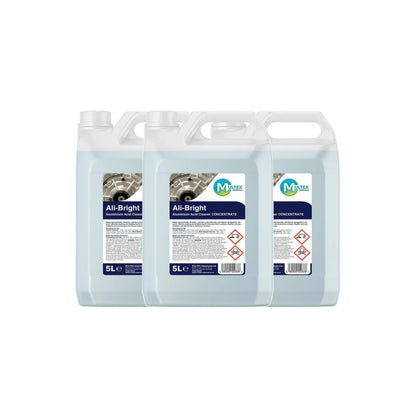 Ali-Bright Aluminium Acid Cleaner & Descaler – Heavy Duty 5L & 25L Industrial Brightener — 3 × 5L bundle