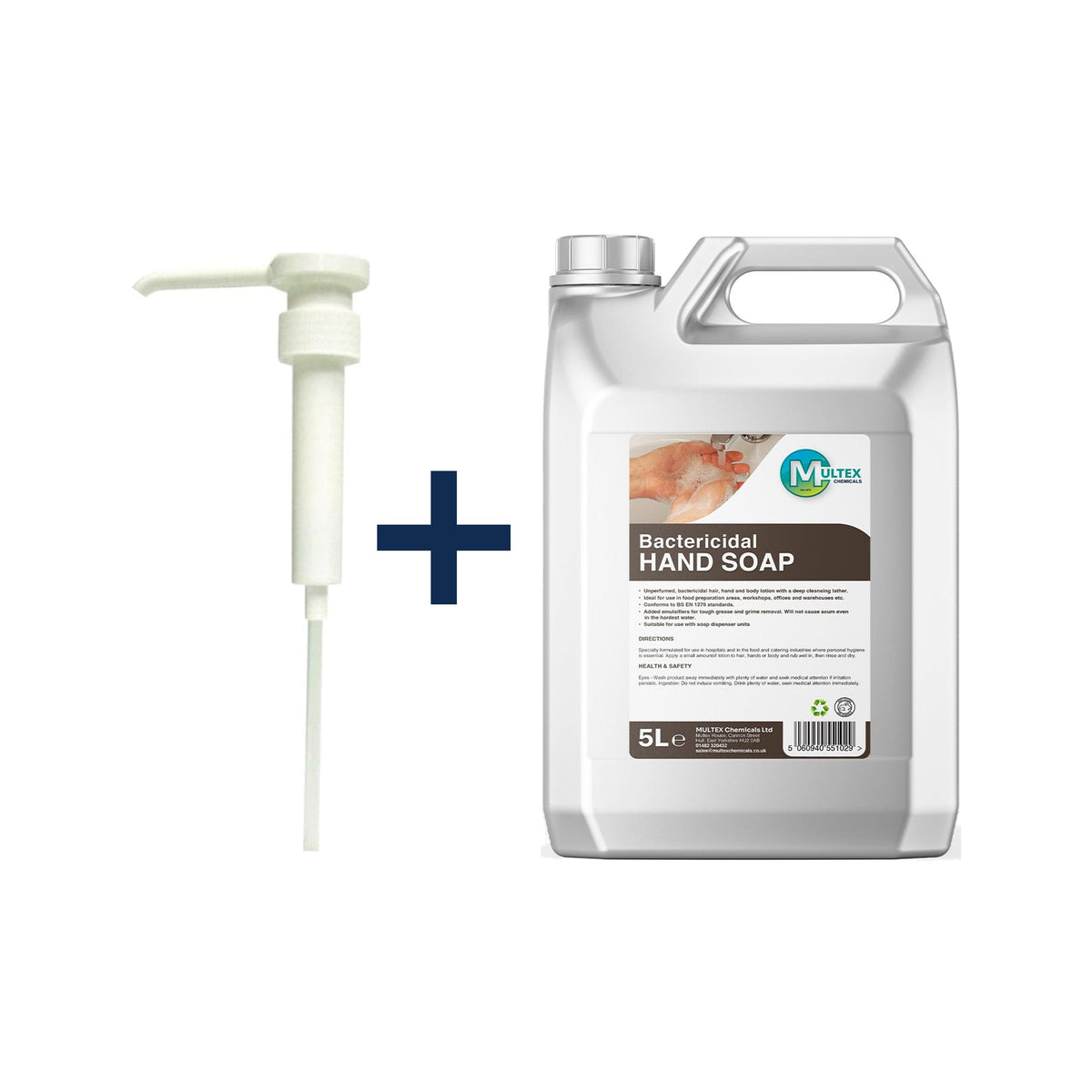 Hand Soap - Bactericidal – 5L & 25L — 5L + 1 dosing pump (38mm)