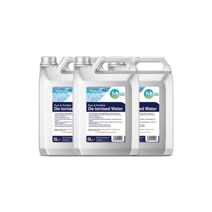De-ionised Water – 5L & 25L — 3 × 5L bundle