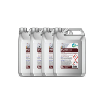 D'Limonene Concentrated Citrus Degreaser & Cleaner – 5L & 25L — 4 × 5L bundle