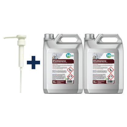 D'Limonene Concentrated Citrus Degreaser & Cleaner – 5L & 25L — 2 × 5L bundle + 1 dosing pump (38mm)
