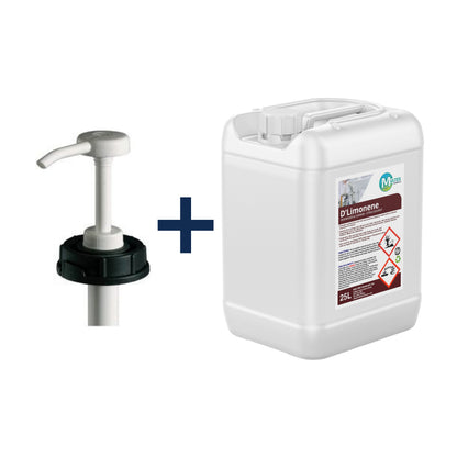 D'Limonene Concentrated Citrus Degreaser & Cleaner – 5L & 25L — 25L trade drum + 1 dosing pump (DIN61)