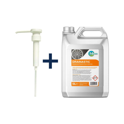 Drainastic Commercial Powerful Drain Unblocker Concentrate — 5L + 1 dosing pump (38mm)