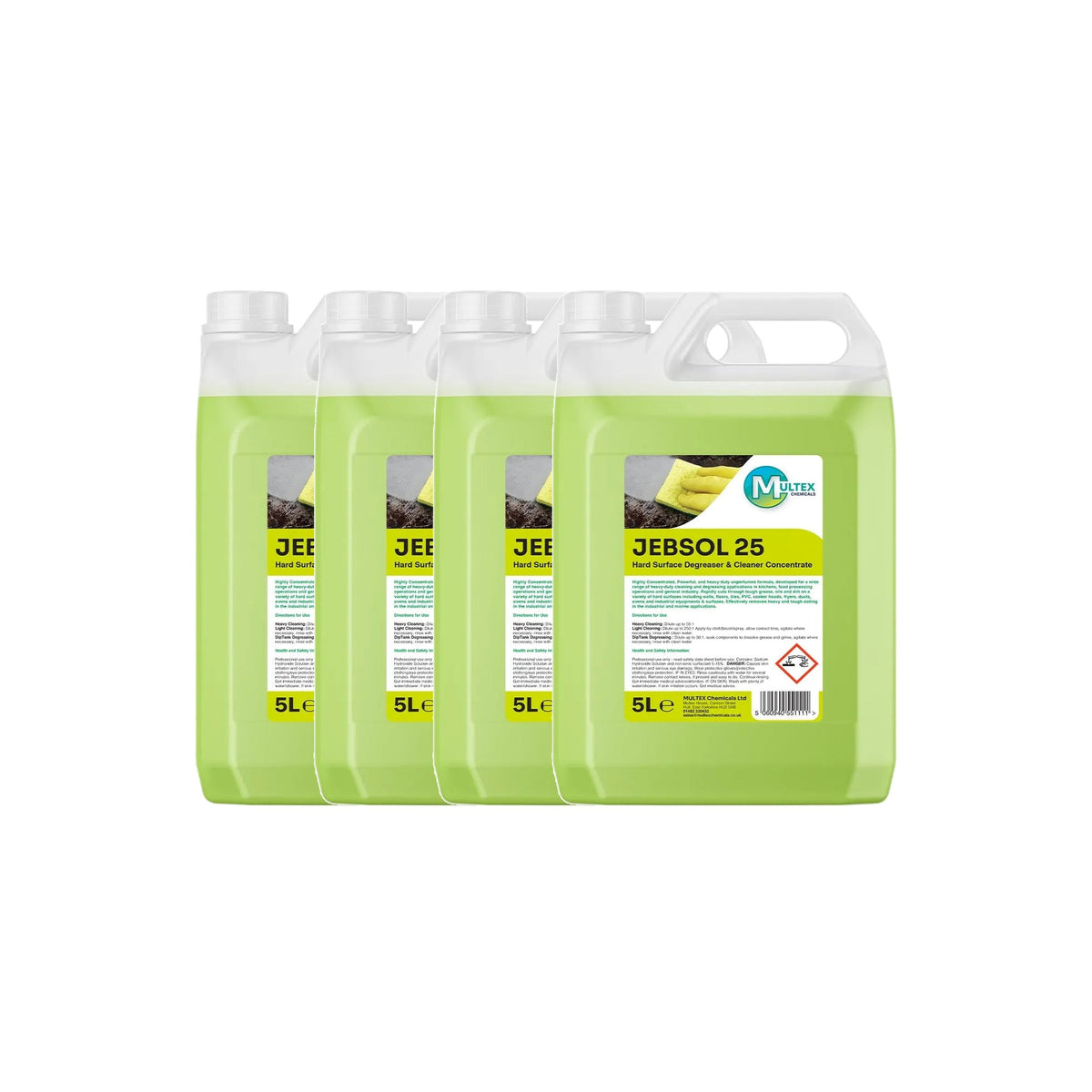 Jebsol 25 Hard Surface Degreaser & Cleaner Concentrate — 4 × 5L bundle