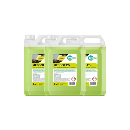 Jebsol 25 Hard Surface Degreaser & Cleaner Concentrate — 3 × 5L bundle