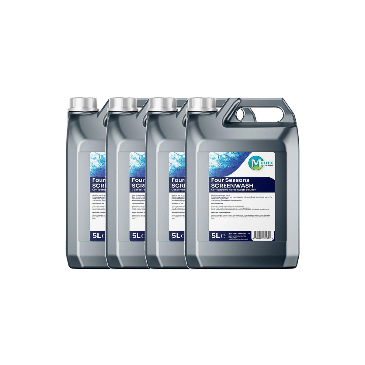 Four Seasons Concentrated Screenwash – All-Season Windscreen Cleaner 5L & 25L — 4 × 5L bundle
