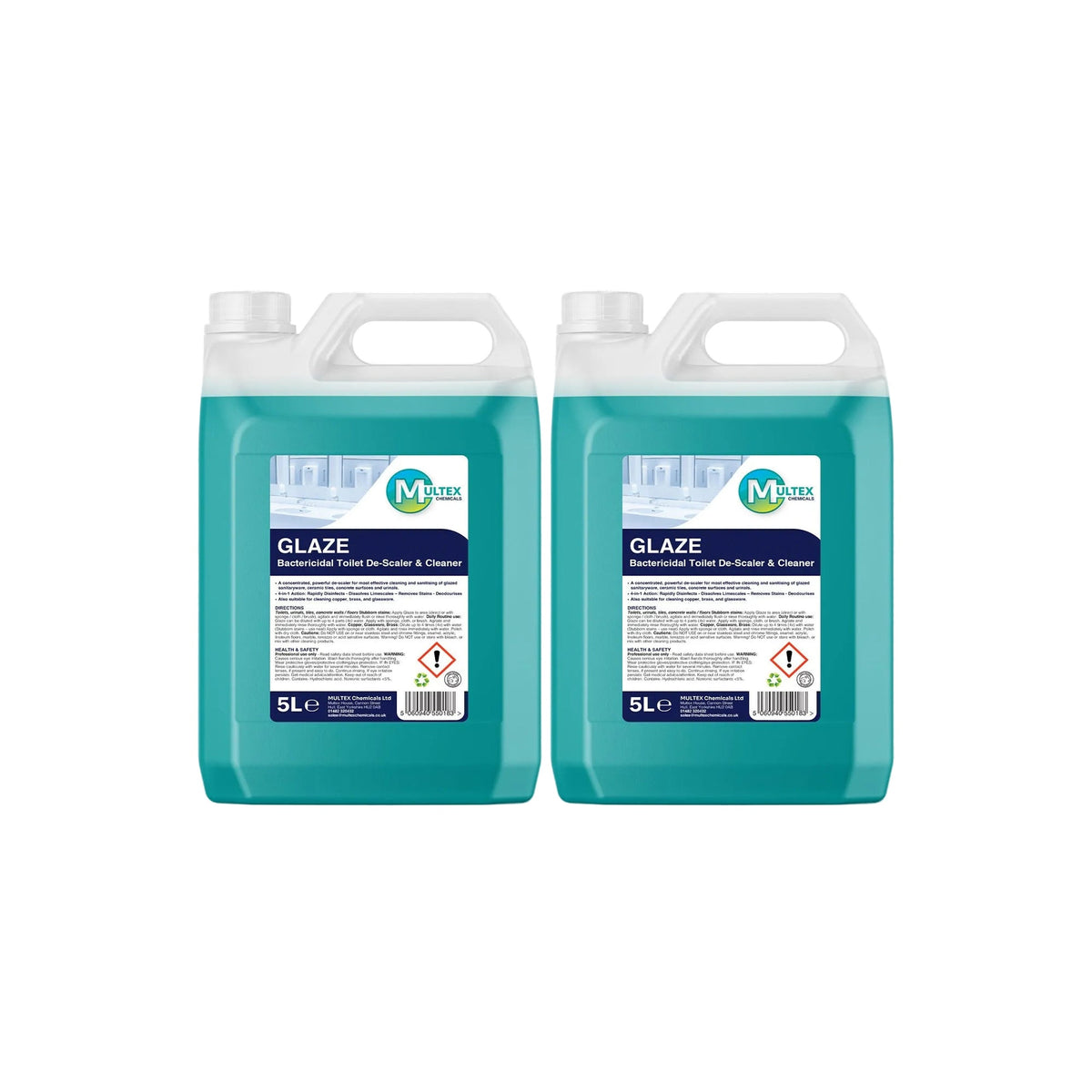 Glaze - Bactericidal Toilet Cleaner and Descaler — 2 × 5L bundle