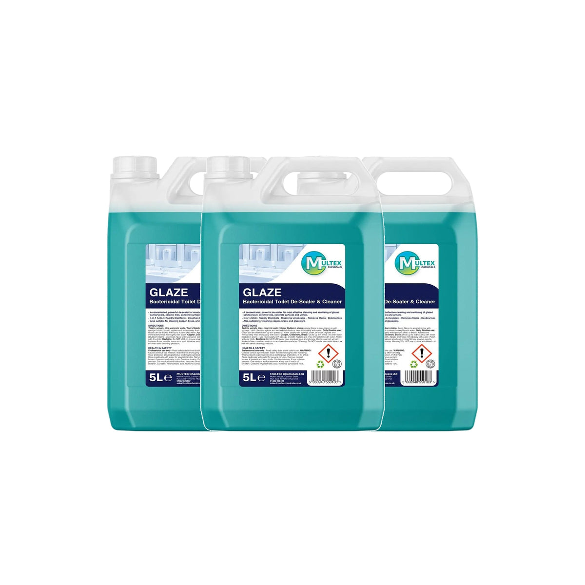 Glaze - Bactericidal Toilet Cleaner and Descaler — 3 × 5L bundle
