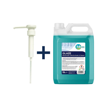 Glaze - Bactericidal Toilet Cleaner and Descaler — 5L + 1 dosing pump (38mm)