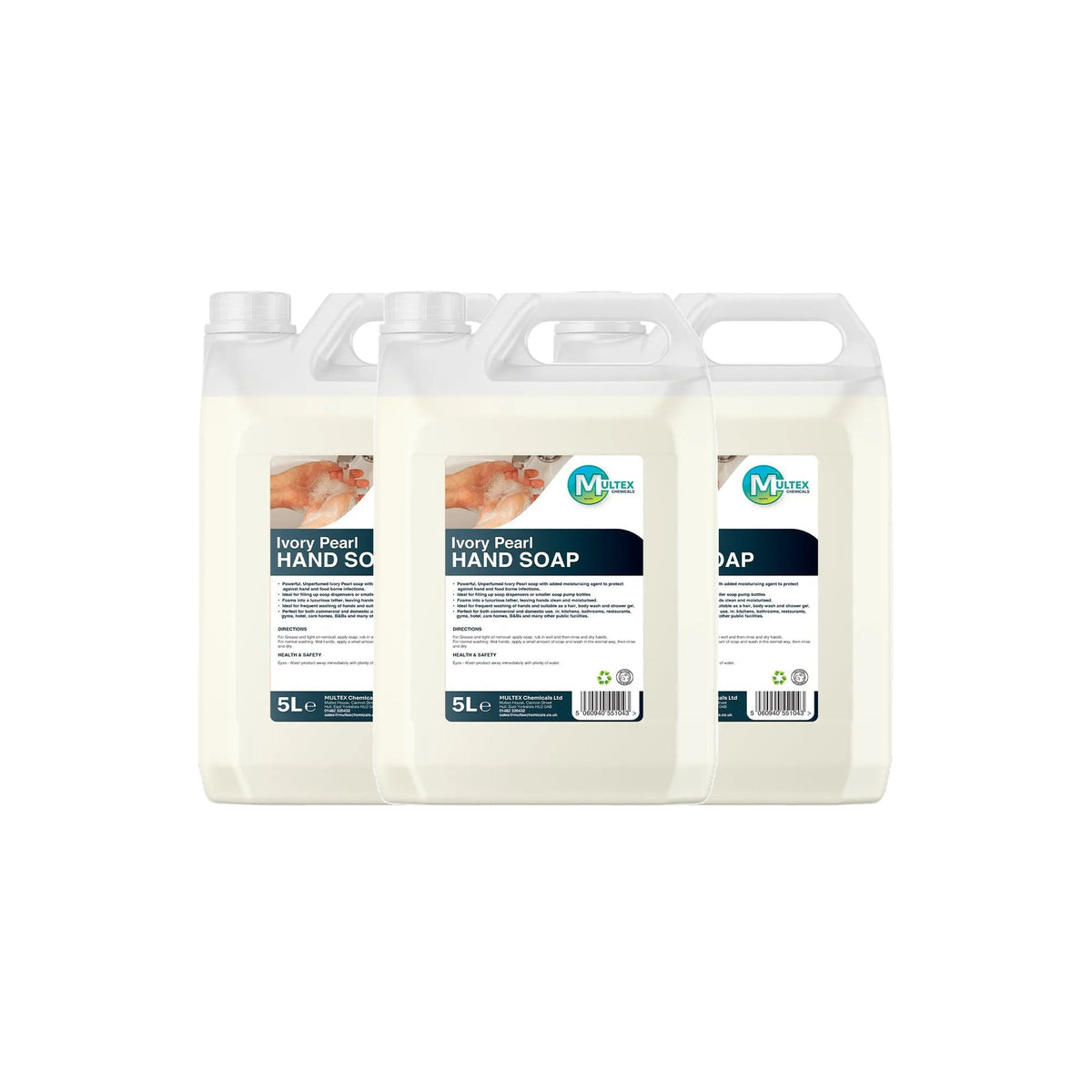 Ivory Pearl Unscented Foaming Hand Soap — 3 × 5L bundle