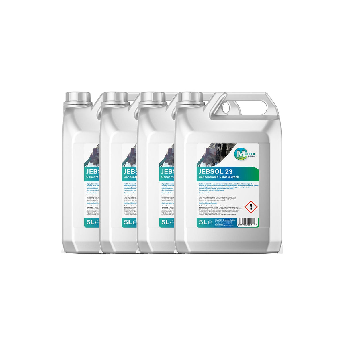 Jebsol 23 Concentrated Vehicle Wash – 5L & 25L — 4 × 5L bundle