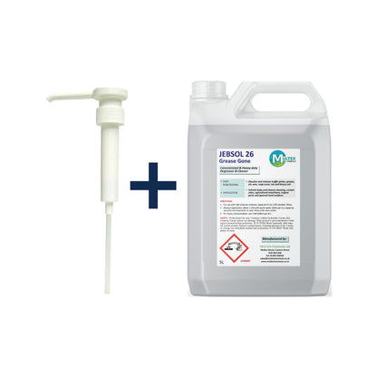 JEBSOL 26 Grease-Gone Concentrate – 5L & 25L — 5L + 1 dosing pump (38mm)