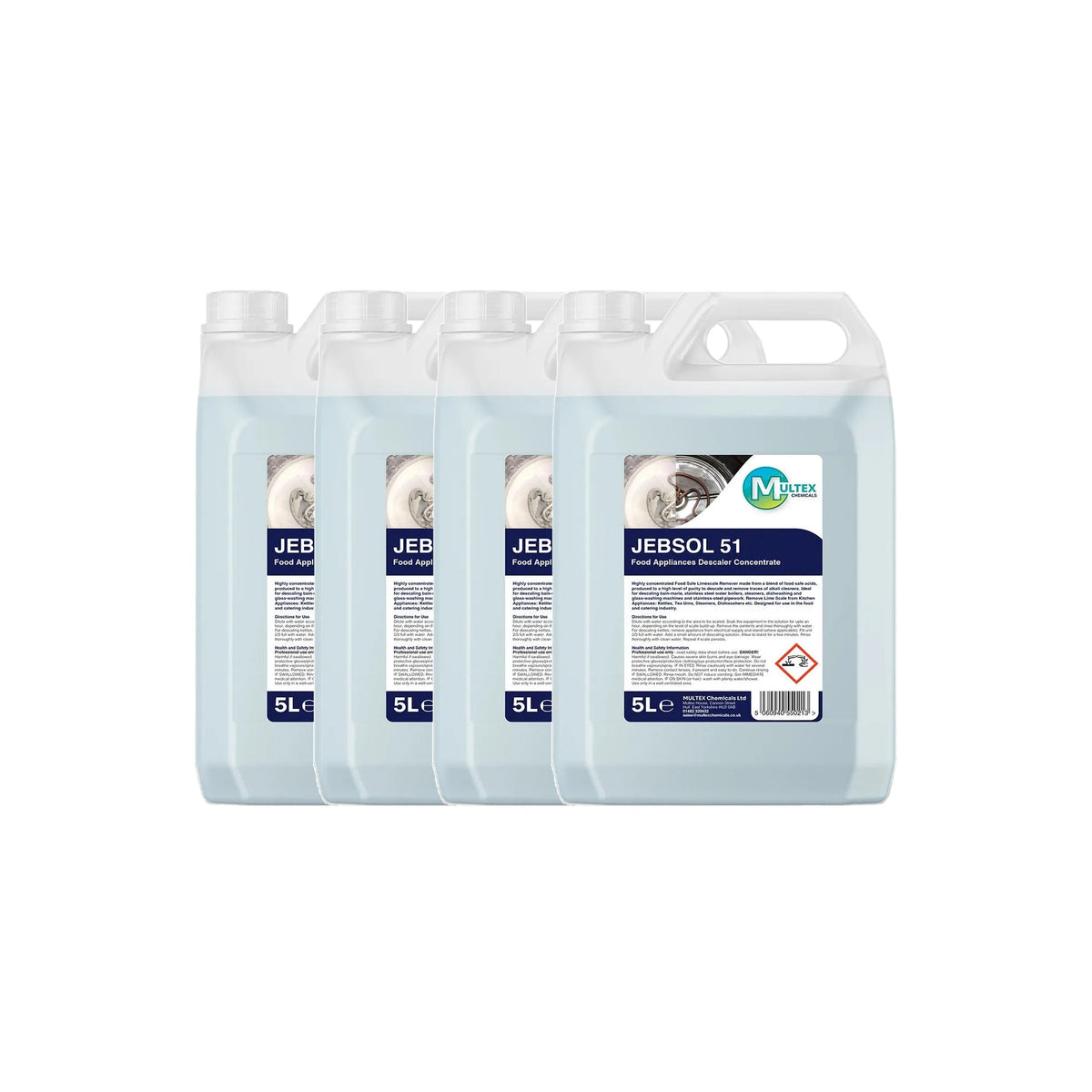 JEBSOL 51 Food Appliance Descaler Concentrate – 5L & 25L — 4 × 5L bundle