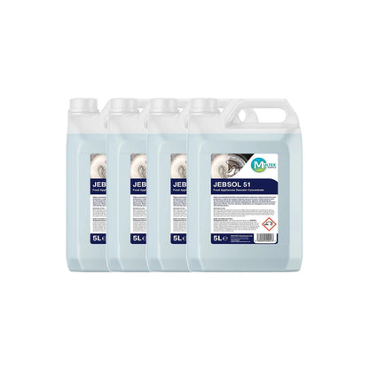 JEBSOL 51 Food Appliance Descaler Concentrate – 5L & 25L — 4 × 5L bundle