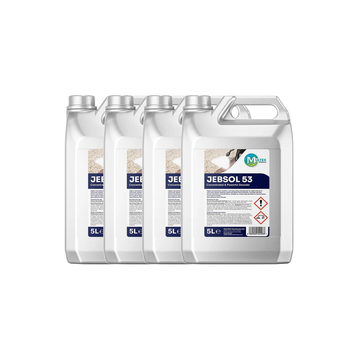 Jebsol 53 Powerful Descaler Concentrate – 5L & 25L — 4 × 5L bundle