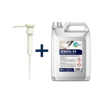 Jebsol 53 Powerful Descaler Concentrate – 5L & 25L — 5L + 1 dosing pump (38mm)