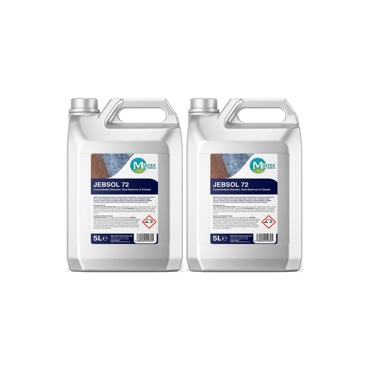 Jebsol 72 Rust Remover & Cleaner — 2 × 5L bundle