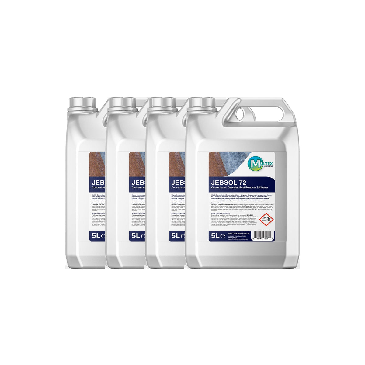 Jebsol 72 Rust Remover & Cleaner — 4 × 5L bundle