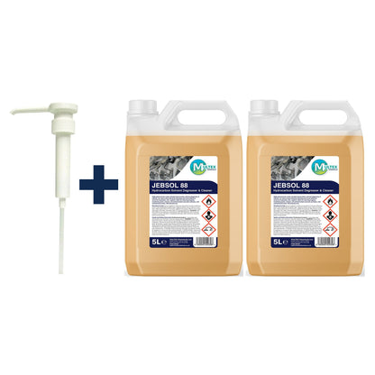 Jebsol 88 Solvent Degreaser – 5L & 25L — 2 × 5L bundle + 1 dosing pump (38mm)