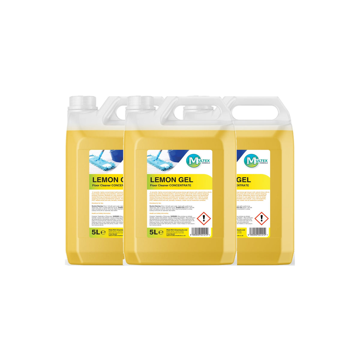 Lemon Gel Floor Cleaner Concentrate – 5L & 25L — 3 × 5L bundle