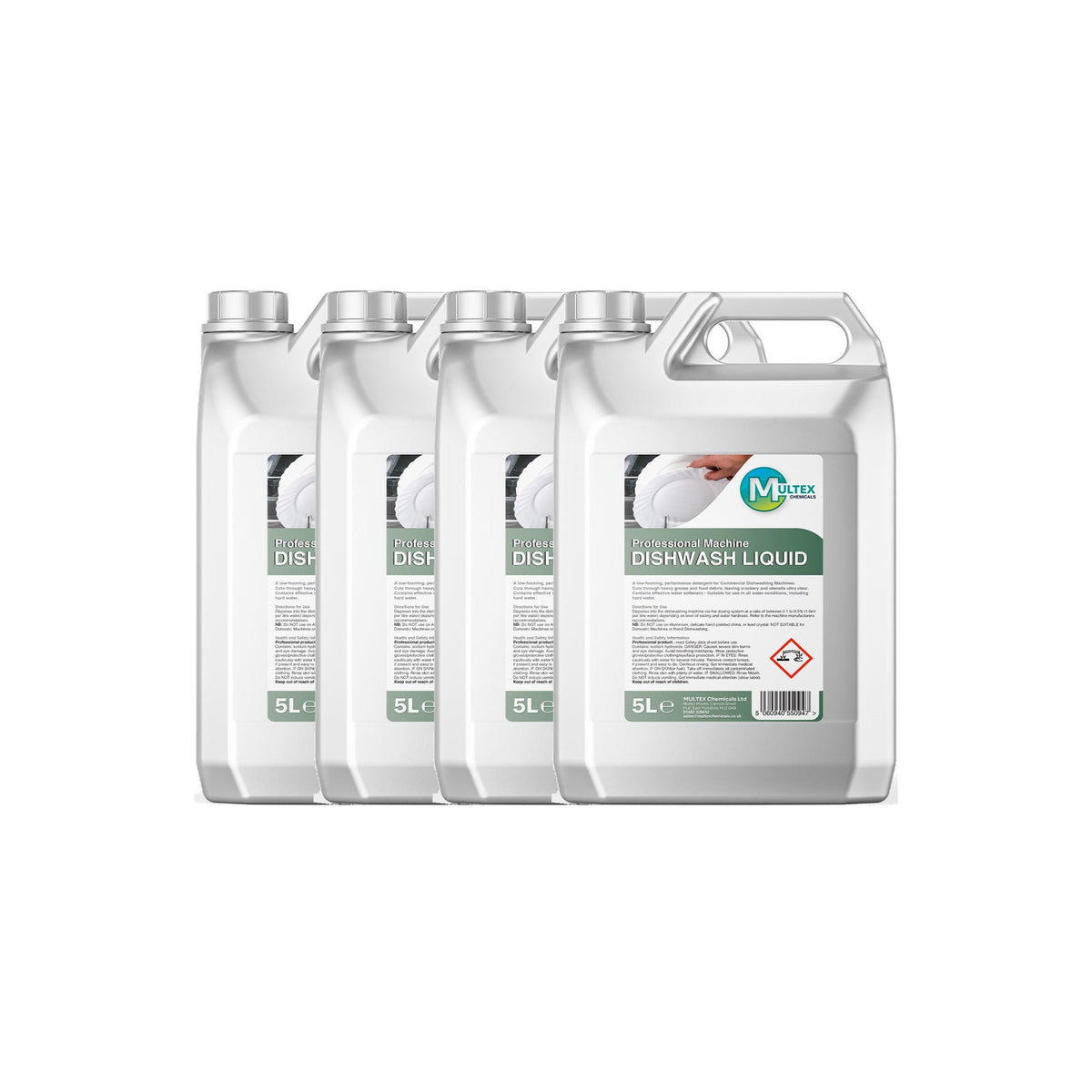 Commercial Machine Dishwash Liquid – 5L & 25L — 4 × 5L bundle