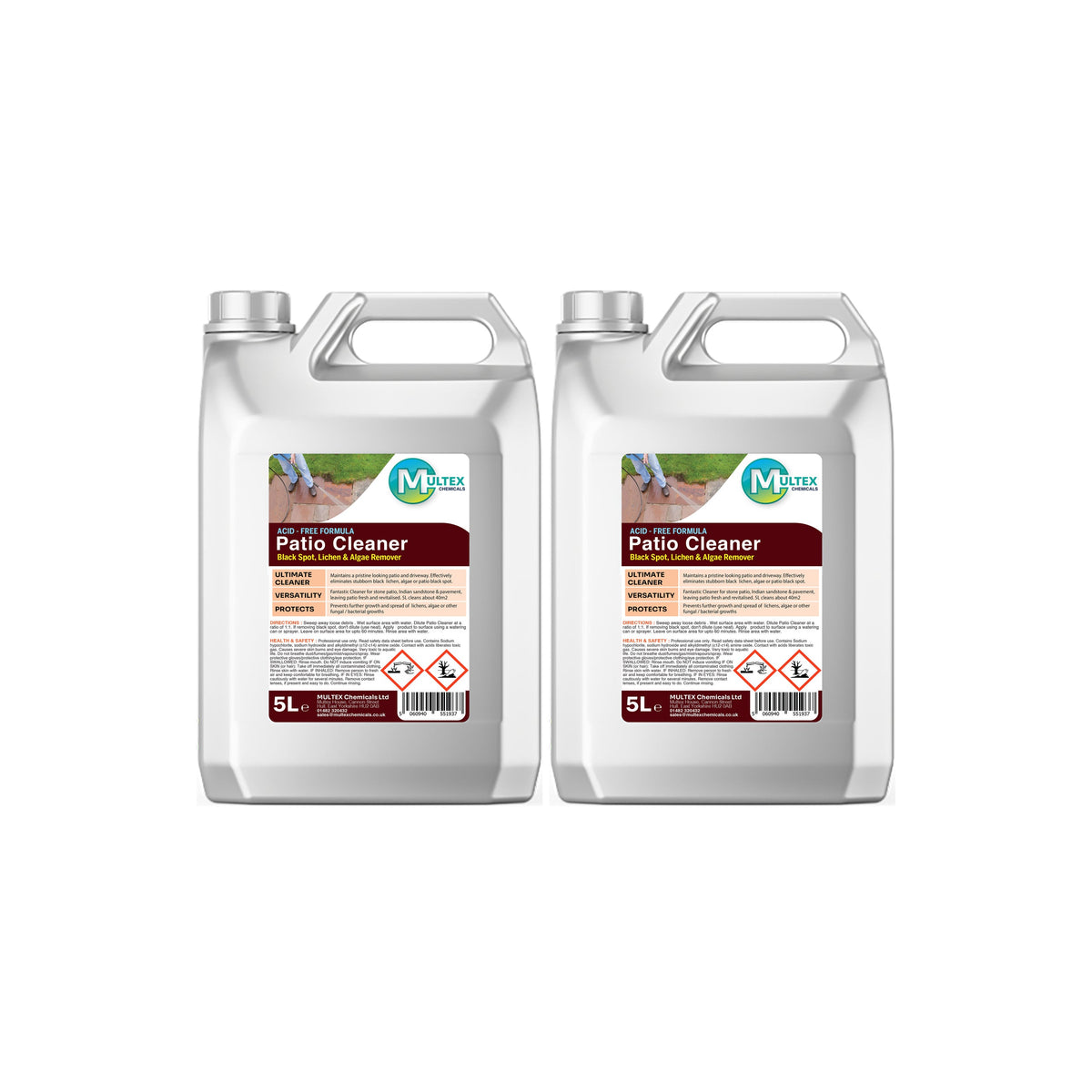 Acid-Free Patio Cleaner – 5L & 25L — 2 × 5L bundle
