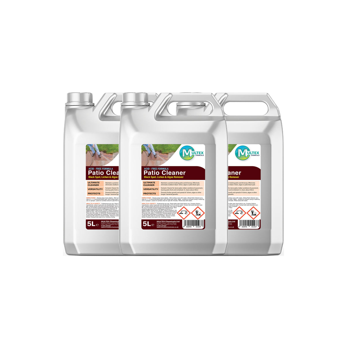 Acid-Free Patio Cleaner – 5L & 25L — 3 × 5L bundle