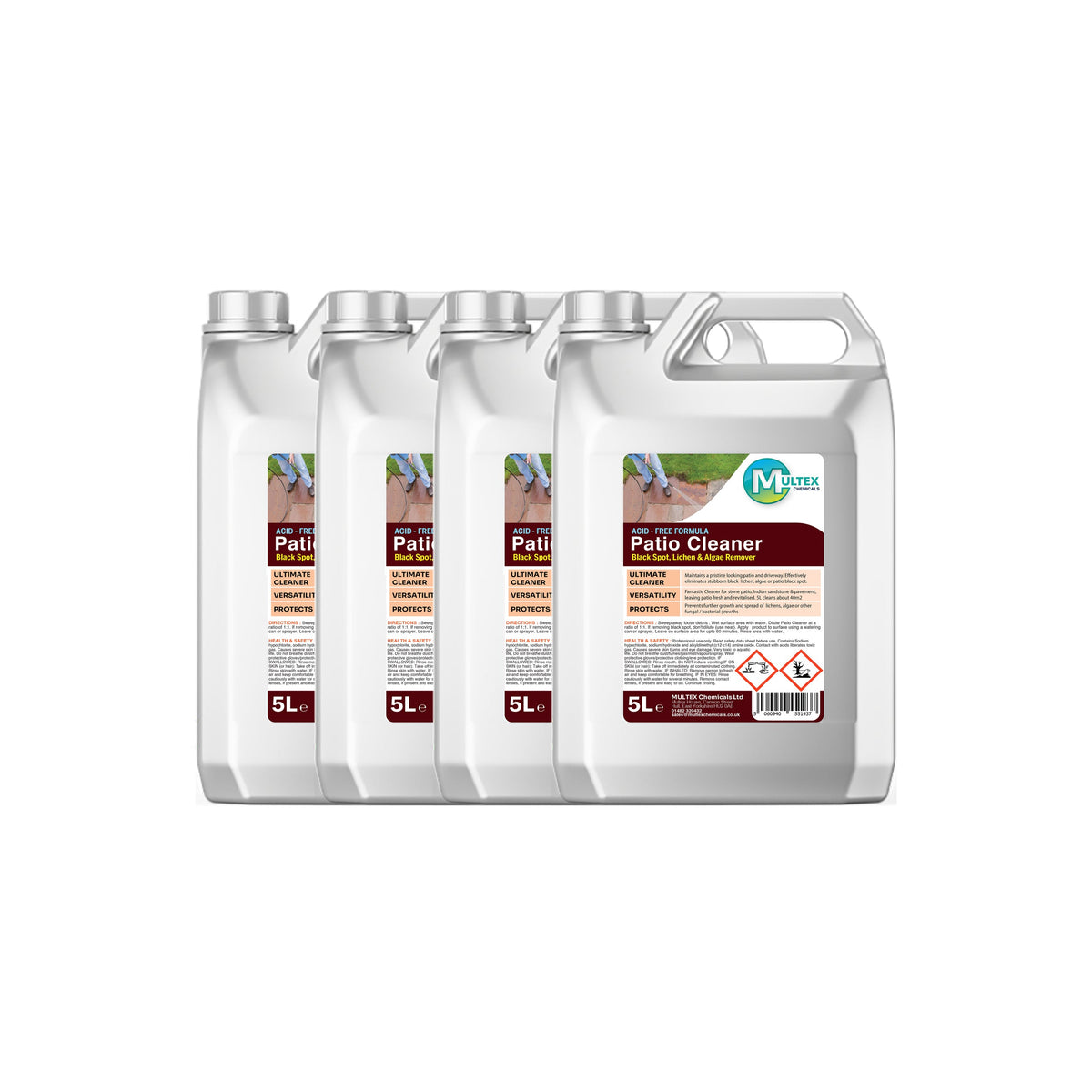 Acid-Free Patio Cleaner – 5L & 25L — 4 × 5L bundle