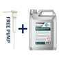 Bactericidal Detergent container with free pump on a white background