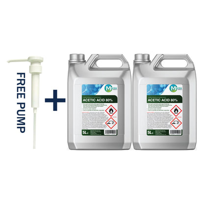 Multex Acetic Acid 80% - Ultra-high potency industrial acid for technical cleaning and descaling.