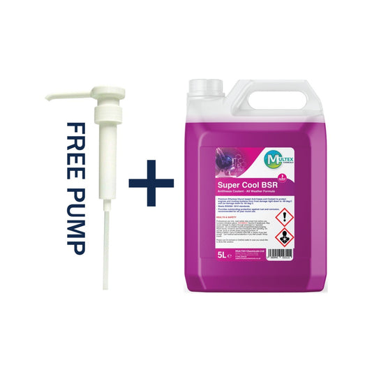 Multex Super Cool BSR 5L - Premium pink antifreeze and coolant for all-weather engine protection.